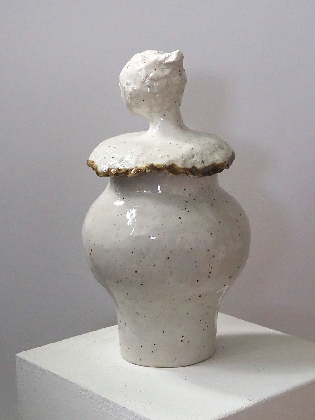 Keramikkunst Skulptur Vase Deckelgefäß, Kunst von Conni Altmann