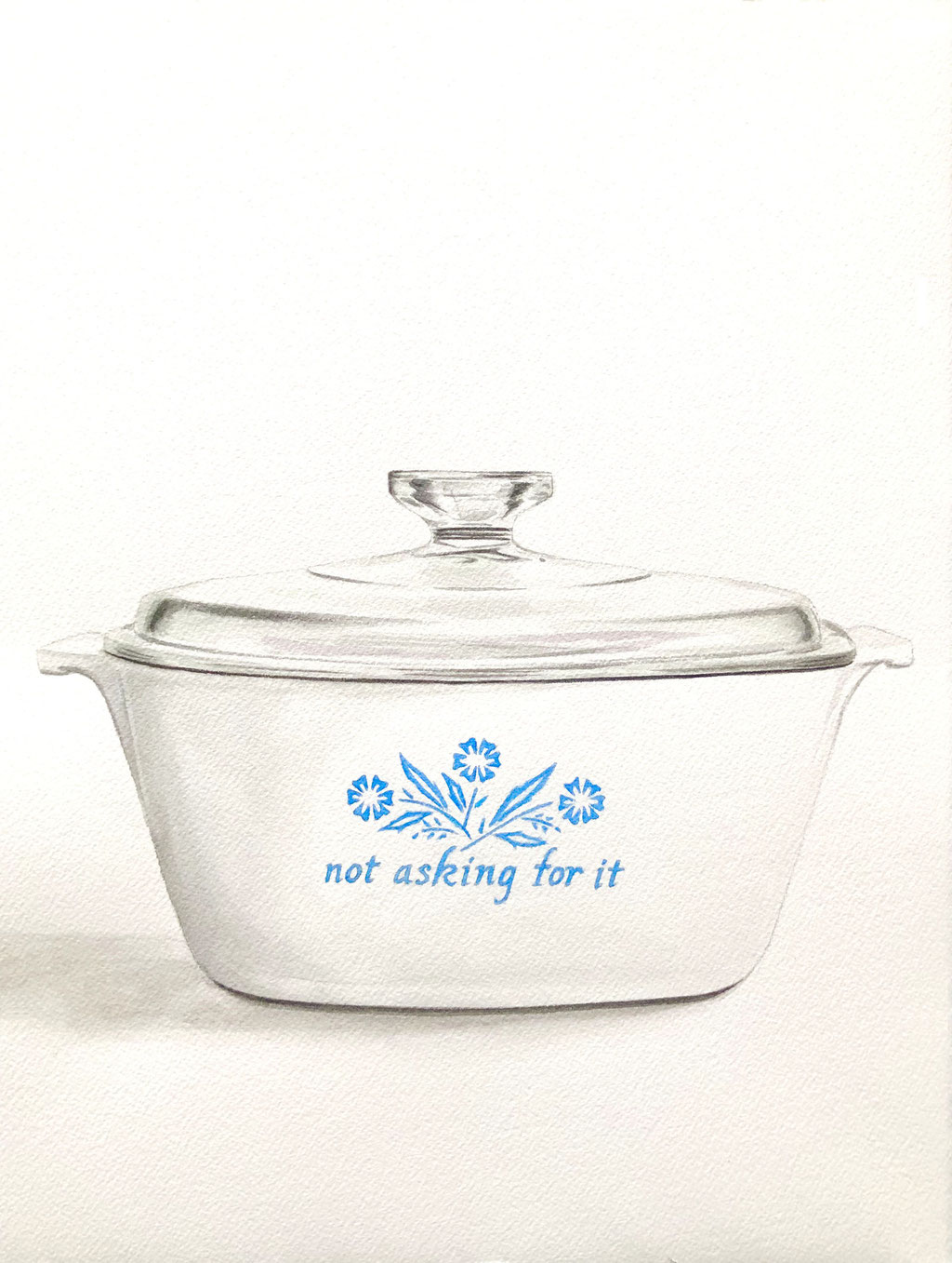 Not Asking For It watercolor on paper 20" x 16" x 1.5" by Sara Drescher  $1200