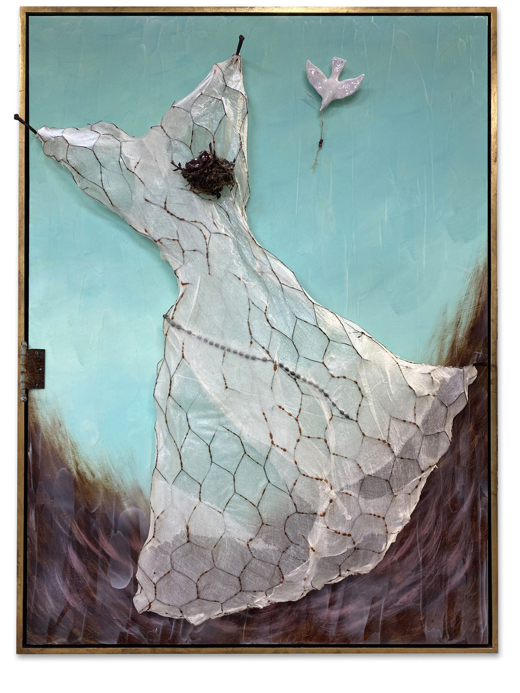 I keep Your Heart Always  49.5 H x 37" W    mixed media   $6295
