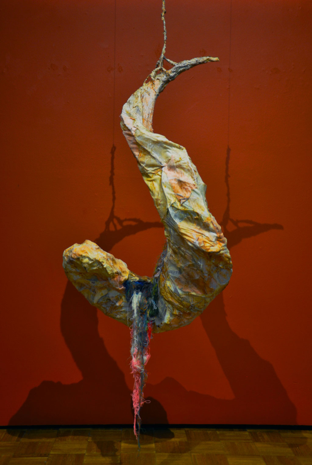 The Newborn suspended wax, latex, and thread 4.5'H x 1.5 W x 1D  by Jamie Weinfurter  $500