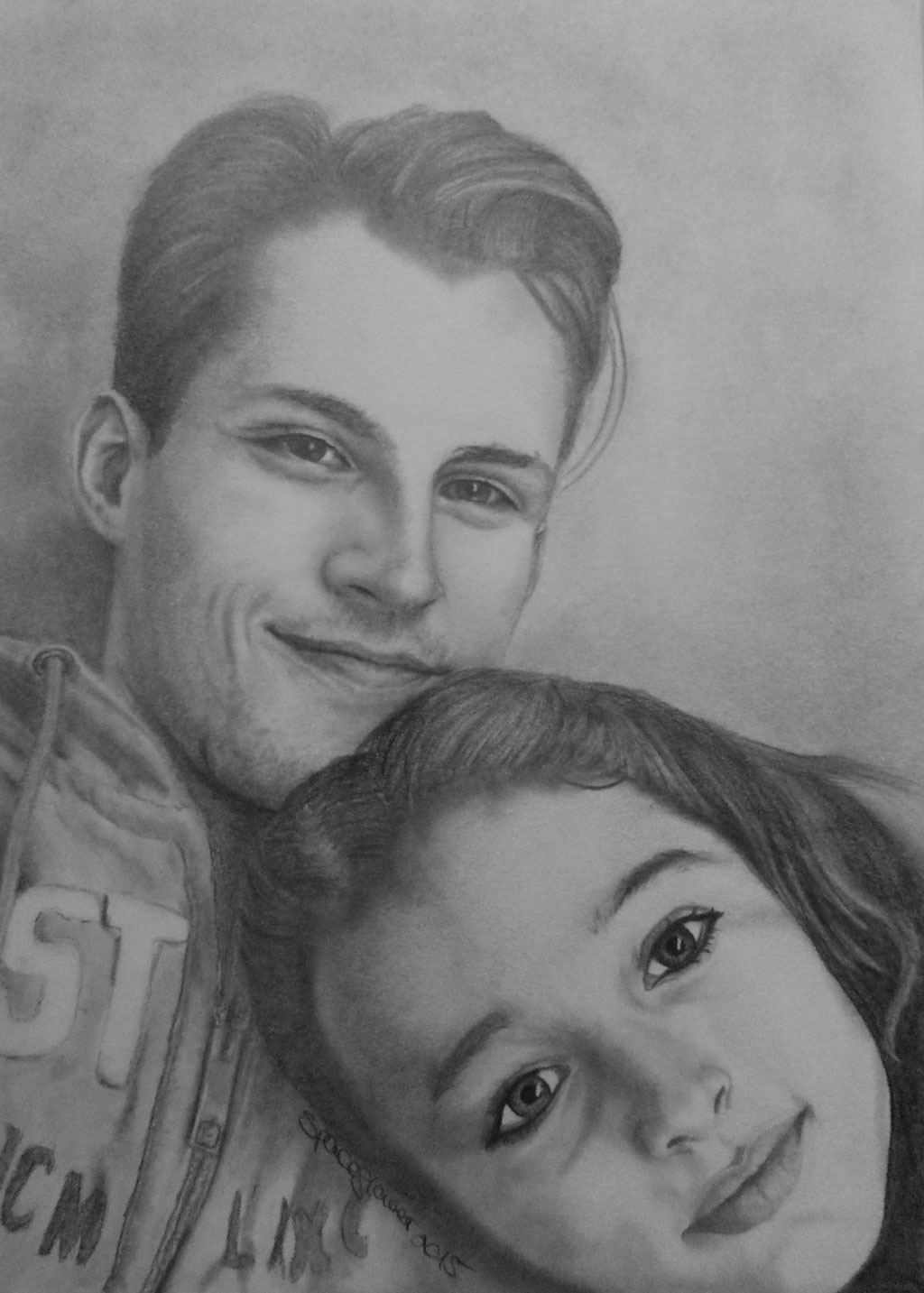 A4 Portrait Vater und Tochter