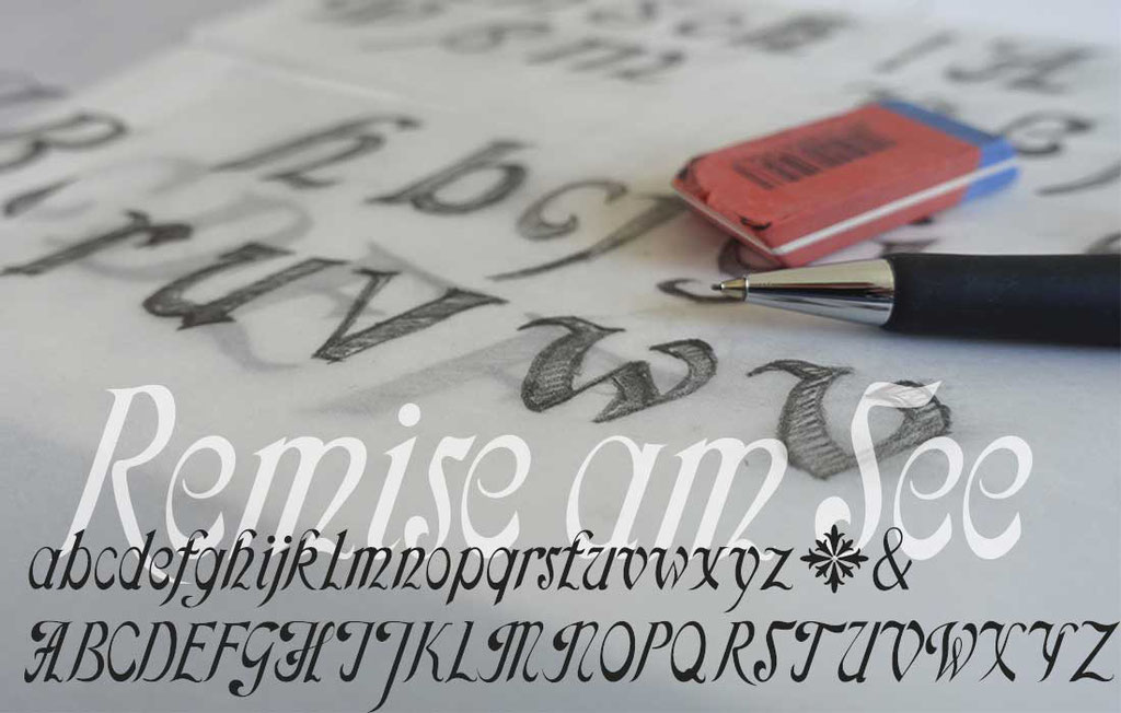 Entwicklung eines kompletten Alphabets auf Basis einer alten Haus Bemalung