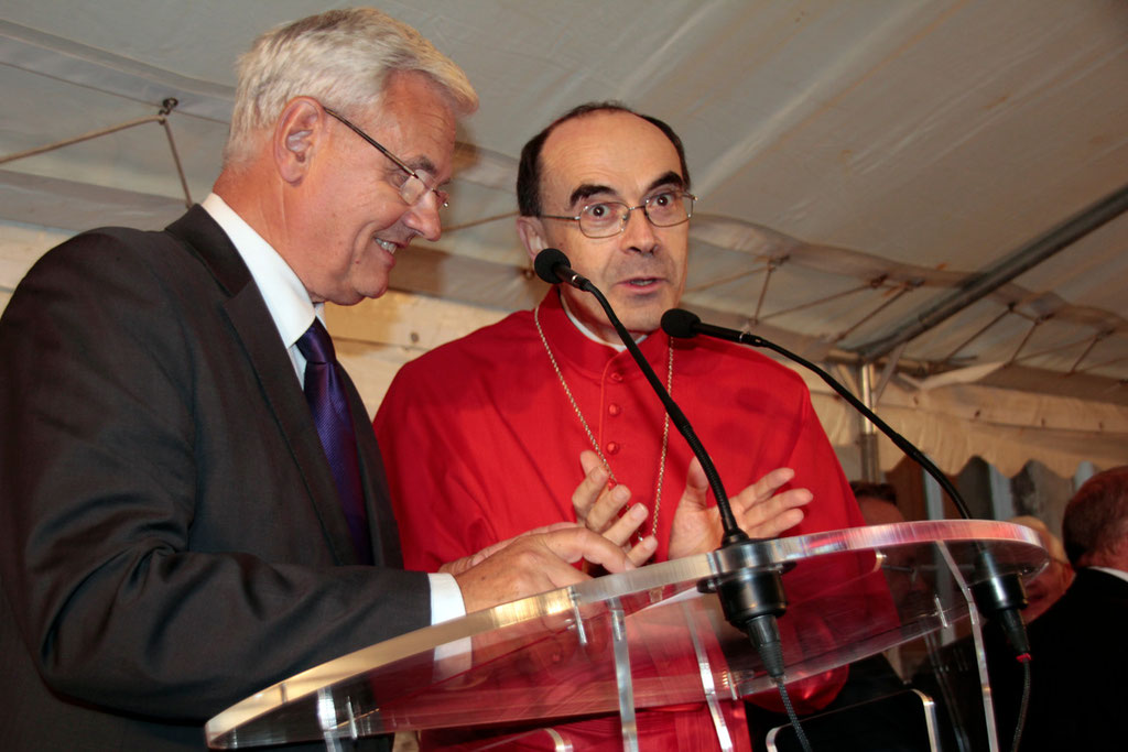 Le Cardinal Philippe Barbarin, archevêque de Lyon, lors du renouvellement du vœu des Echevins - Musée de Fourvière - Lyon - 08 Sept 2013 © Anik COUBLE