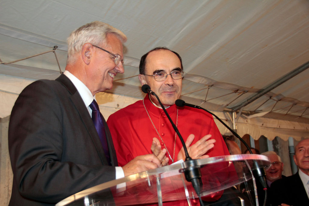 Le Cardinal Philippe Barbarin, archevêque de Lyon, lors du renouvellement du vœu des Echevins - Musée de Fourvière - Lyon - 08 Sept 2013 © Anik COUBLE