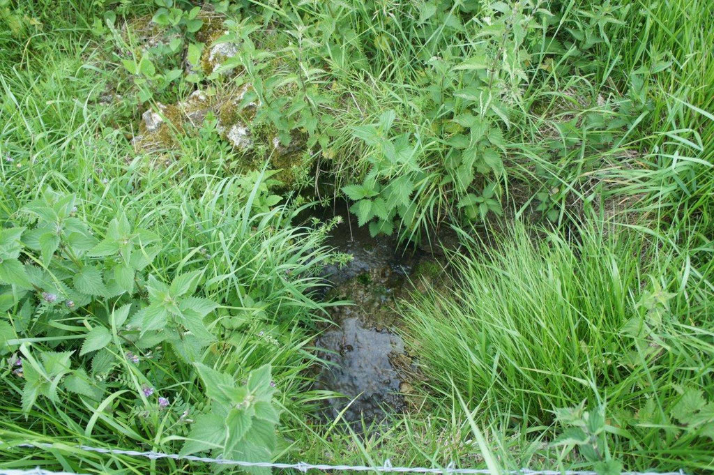 Un filet d'eau s'échappe de l'autre côté de la route.