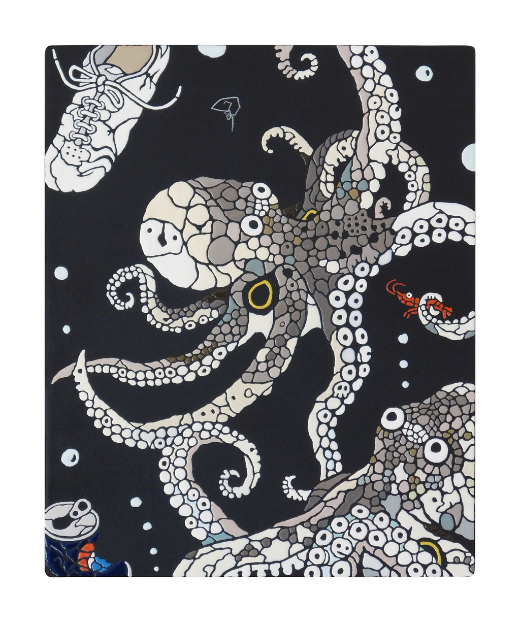 「dance」素材　アクリル・他/木製パネル　サイズ　273ｘ220ｍｍ　2019