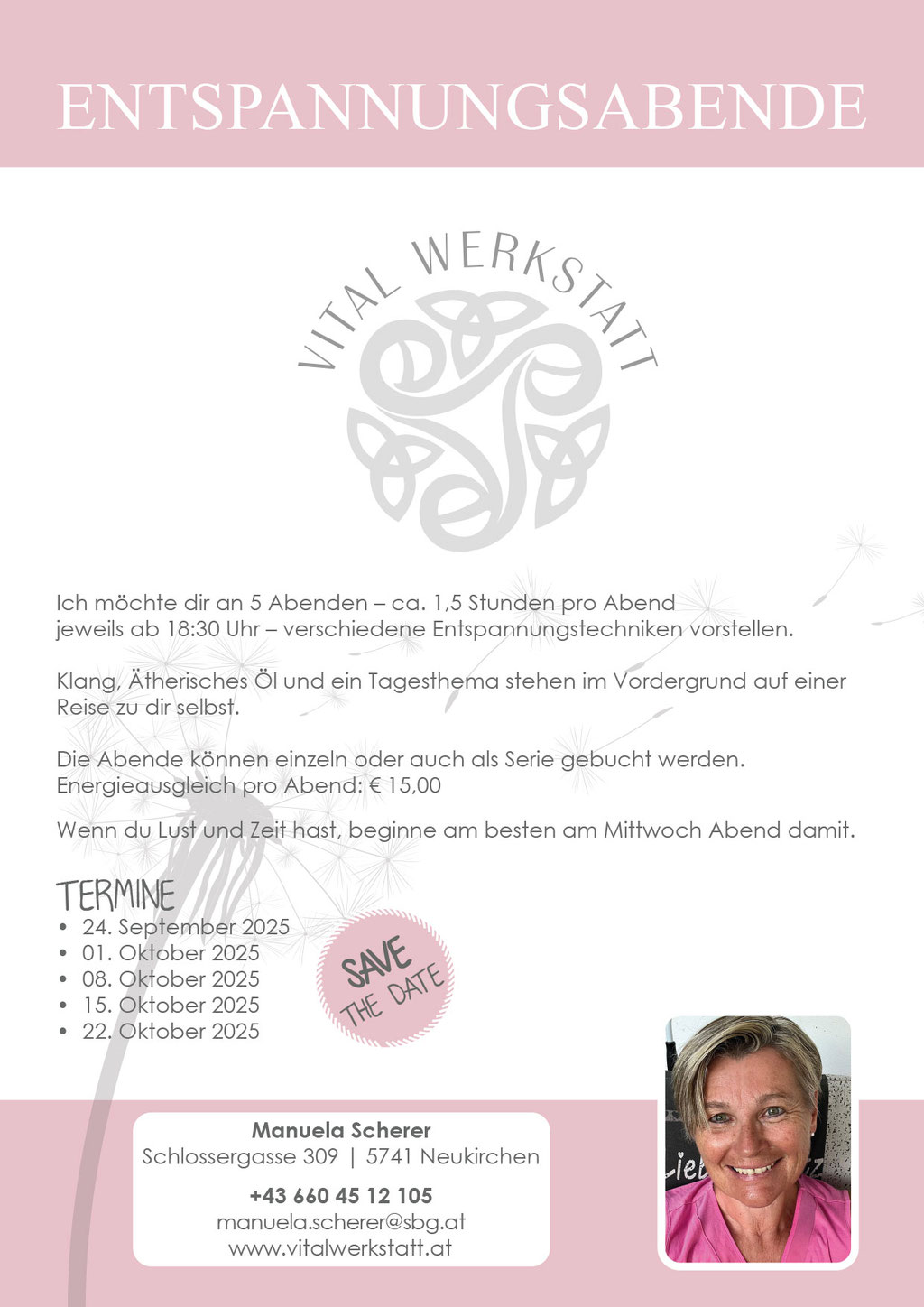 Entspannungsabende ab September 2025