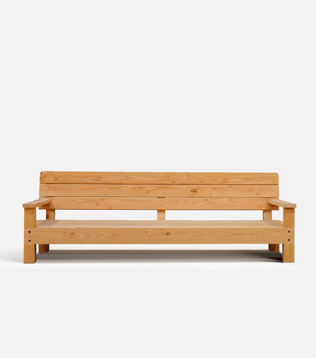 canapé de jardin bois douglas made in france