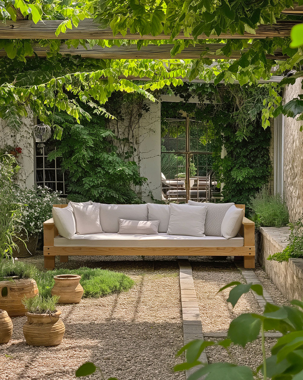 canapé de jardin bois douglas made in france