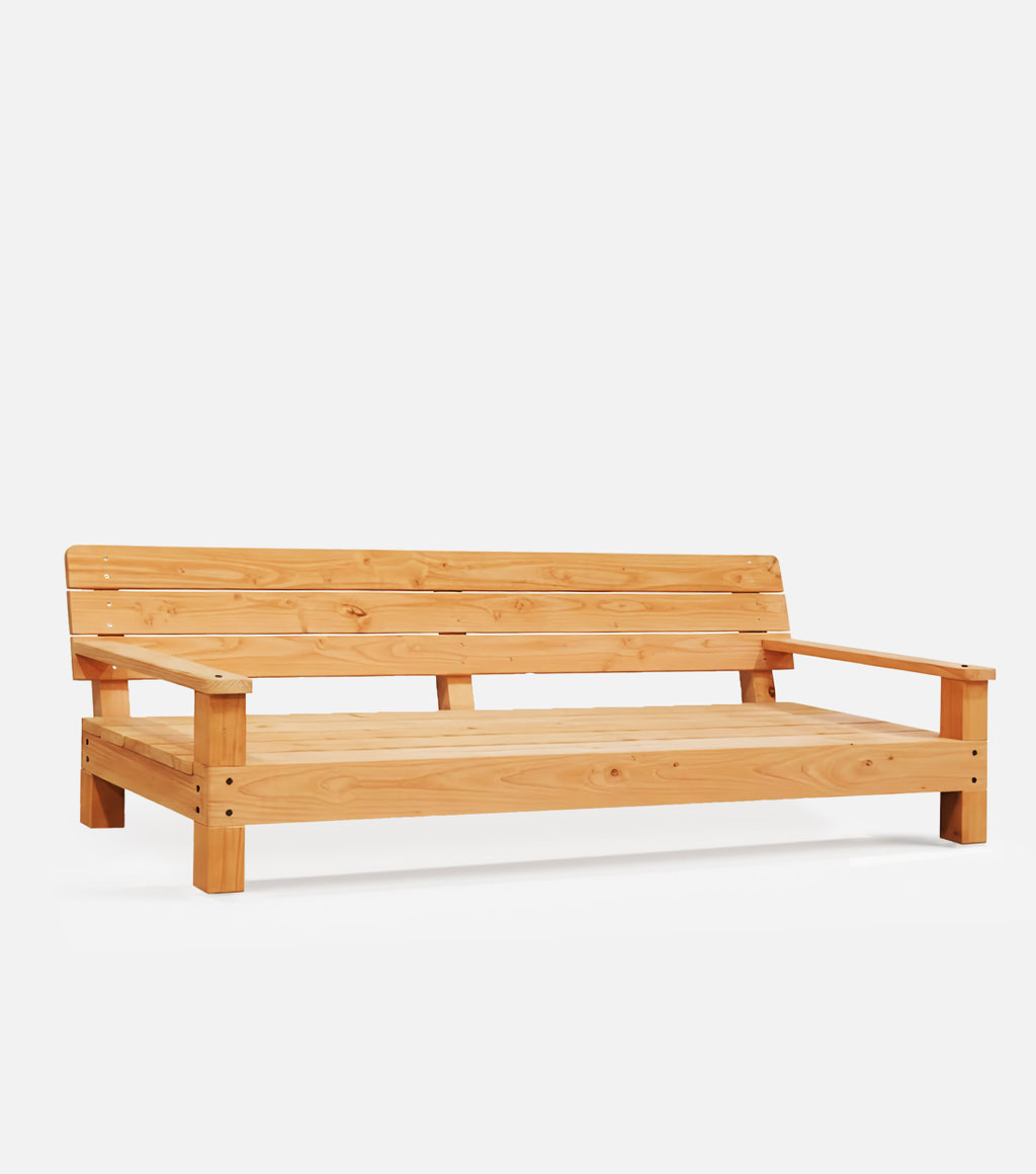 canapé de jardin bois douglas made in france