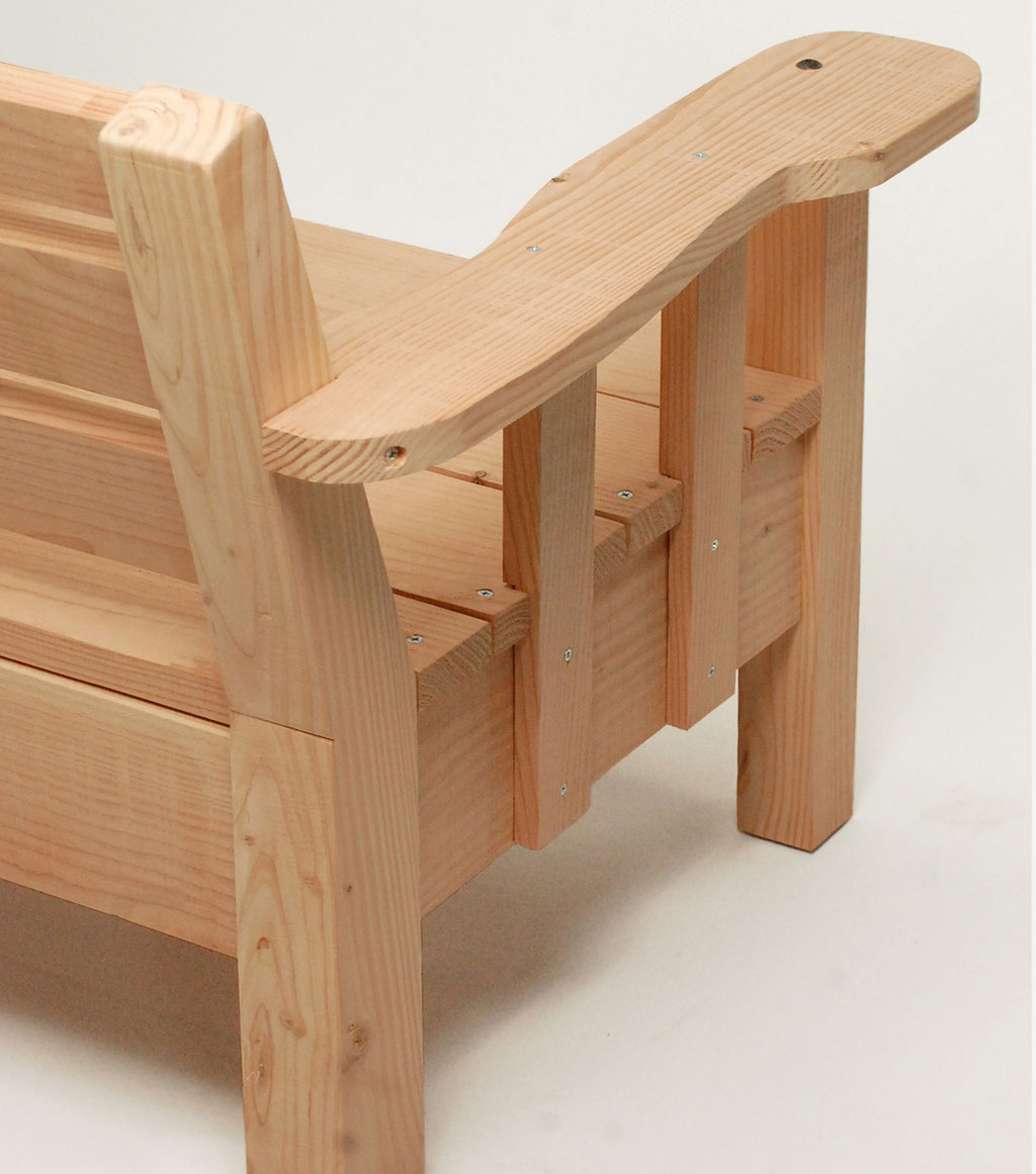 canapé de jardin bois douglas made in france