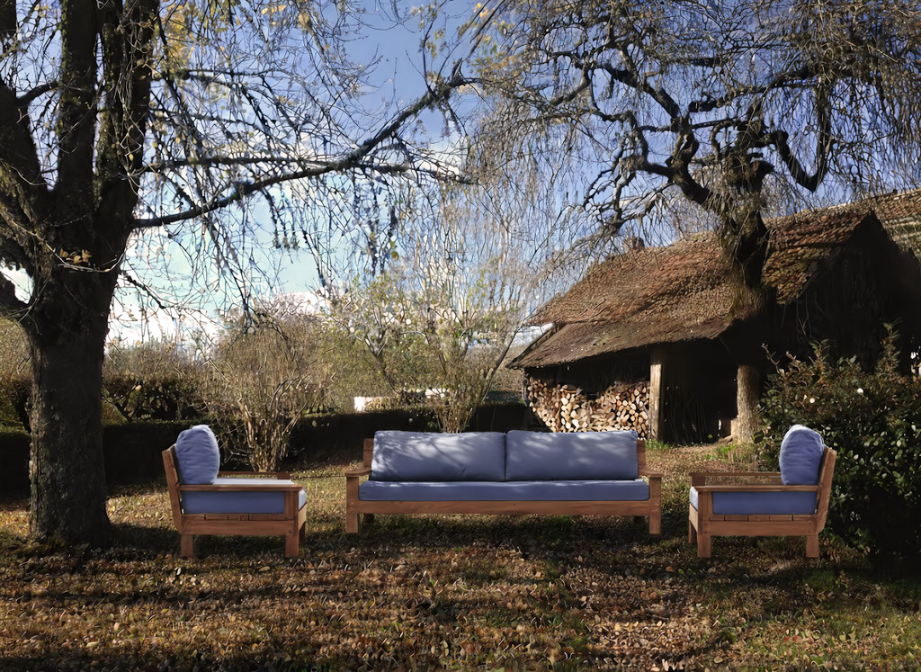 canapé de jardin bois douglas made in france