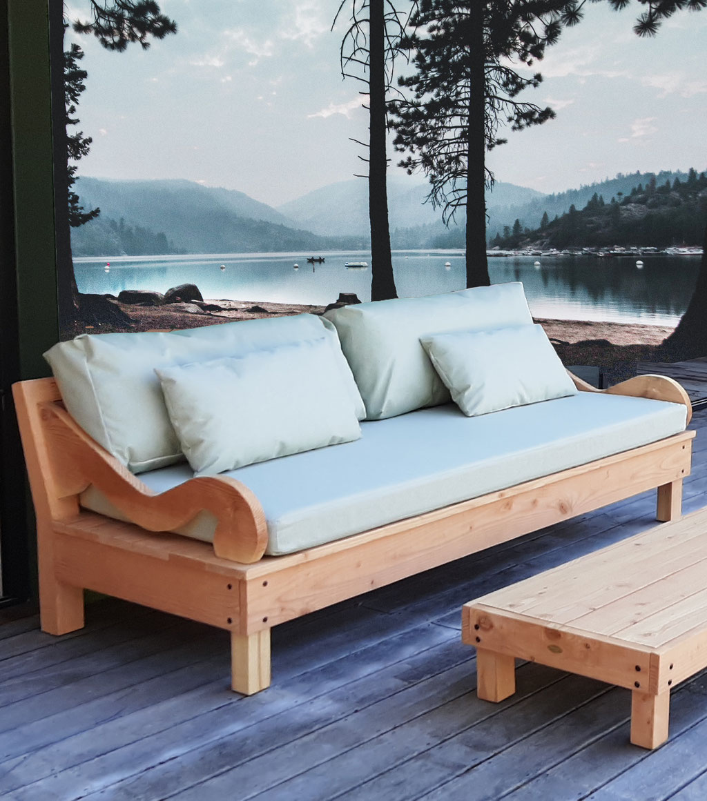 canapé de jardin bois douglas made in france