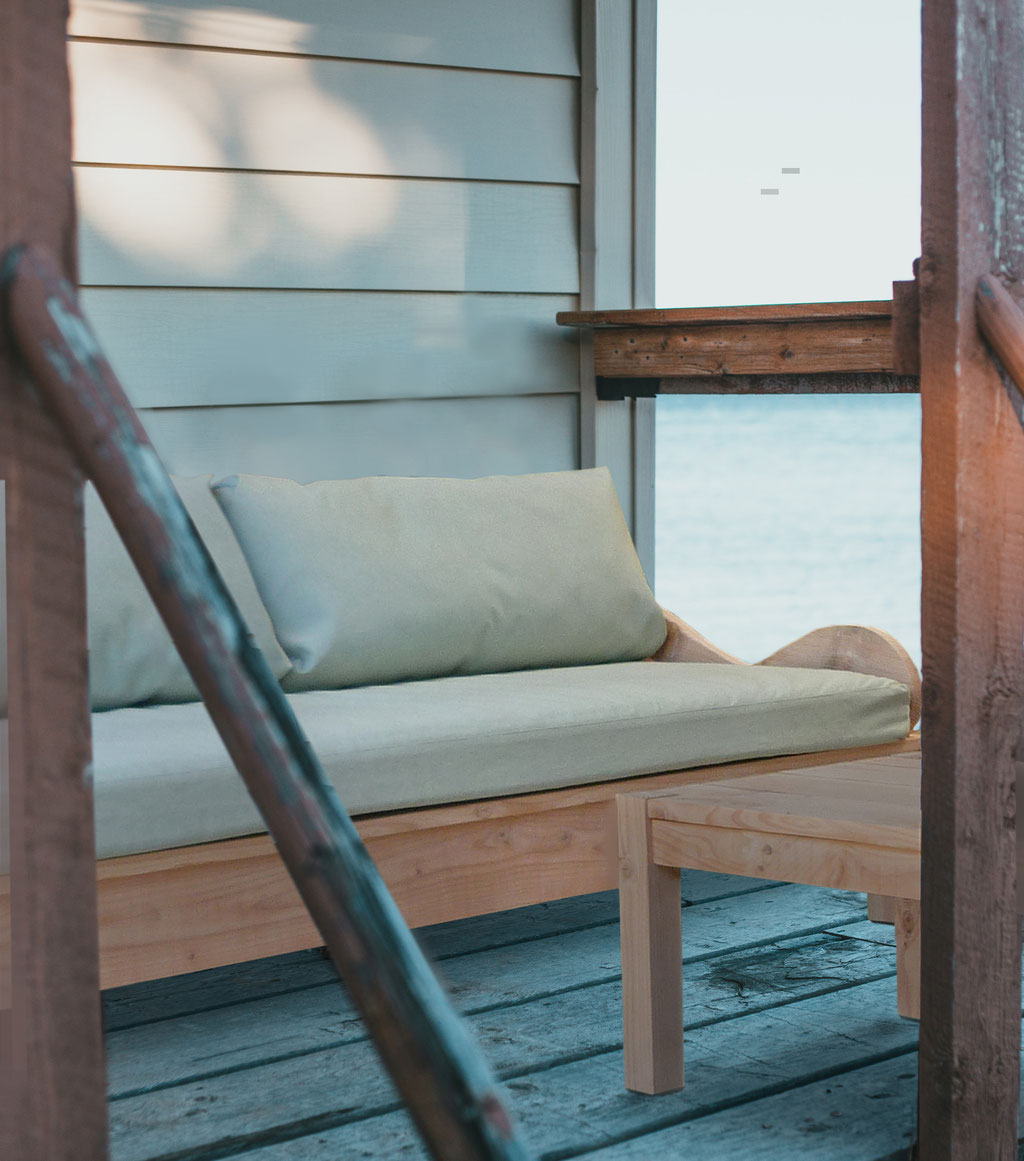 canapé de jardin bois douglas made in france