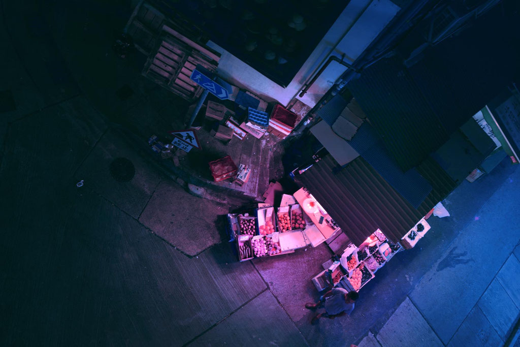 photographie d'art photo marché chinois chine hong-kong night nuit ville couleur asie cadre deco nocturne