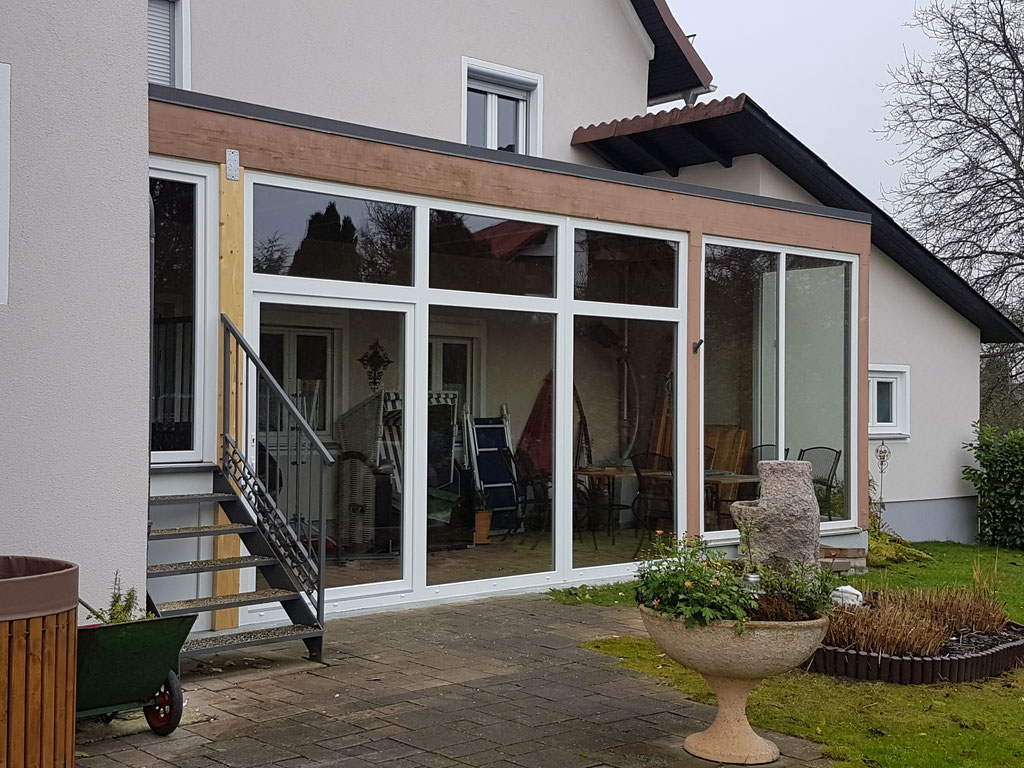 Kunststoff-Schiebetüre Terrassenverglasung