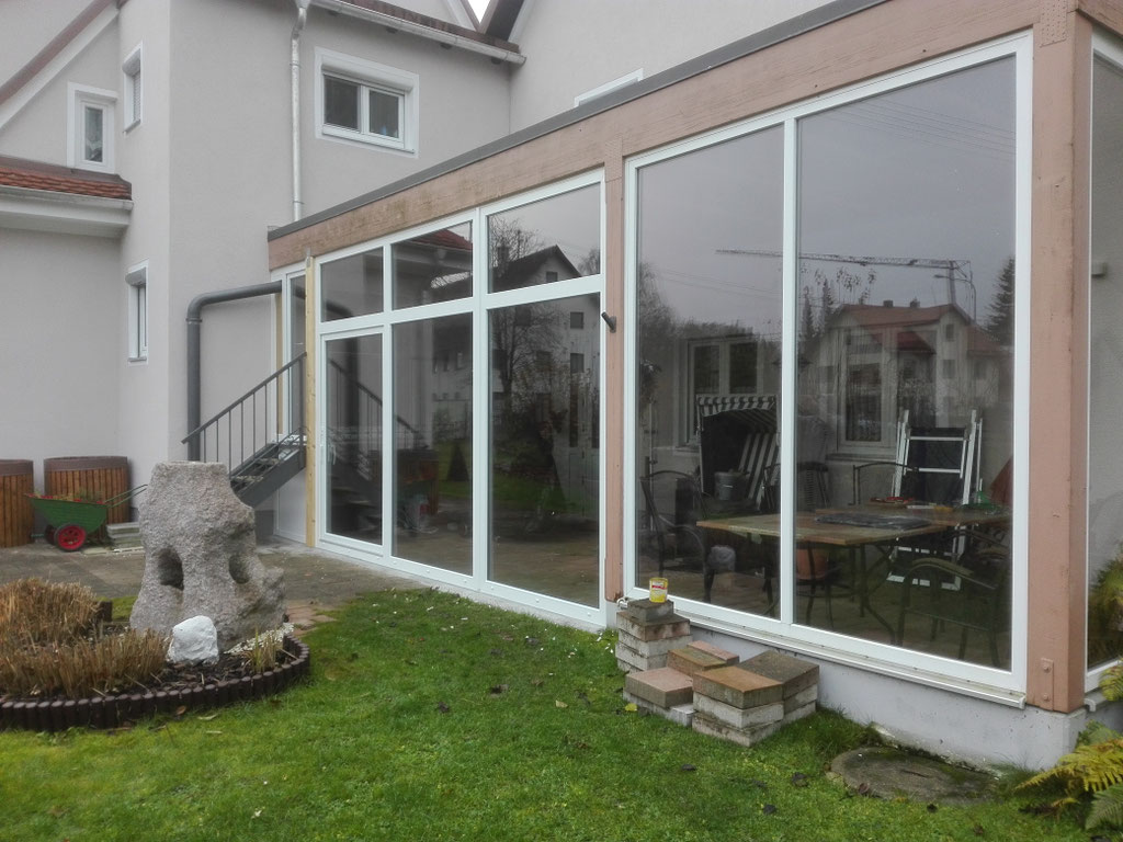 Kunststoff-Schiebetüre Terrassenverglasung