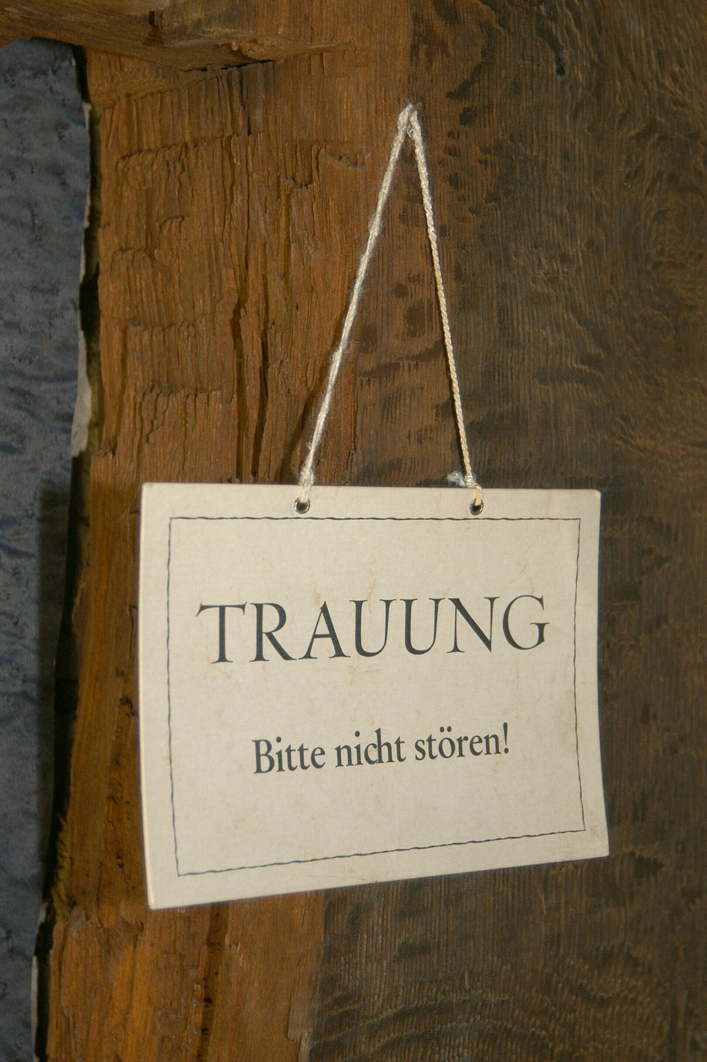 Trauung Bitte nicht stören Schild Werburg Spenge