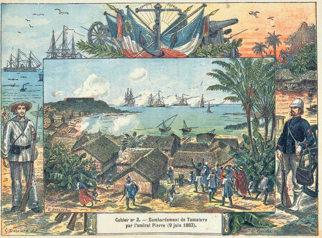  2- Bombardement de Tamatave par l'Amiral Pierre (9 juin 1883)