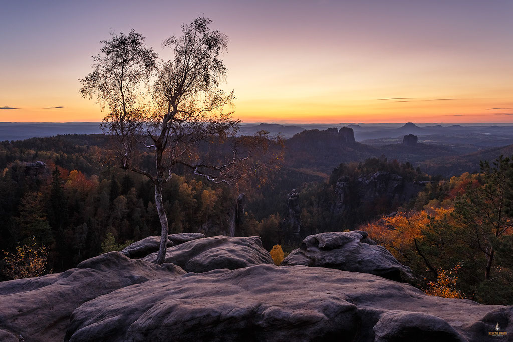 Abendstimmung auf dem Carolafelsen