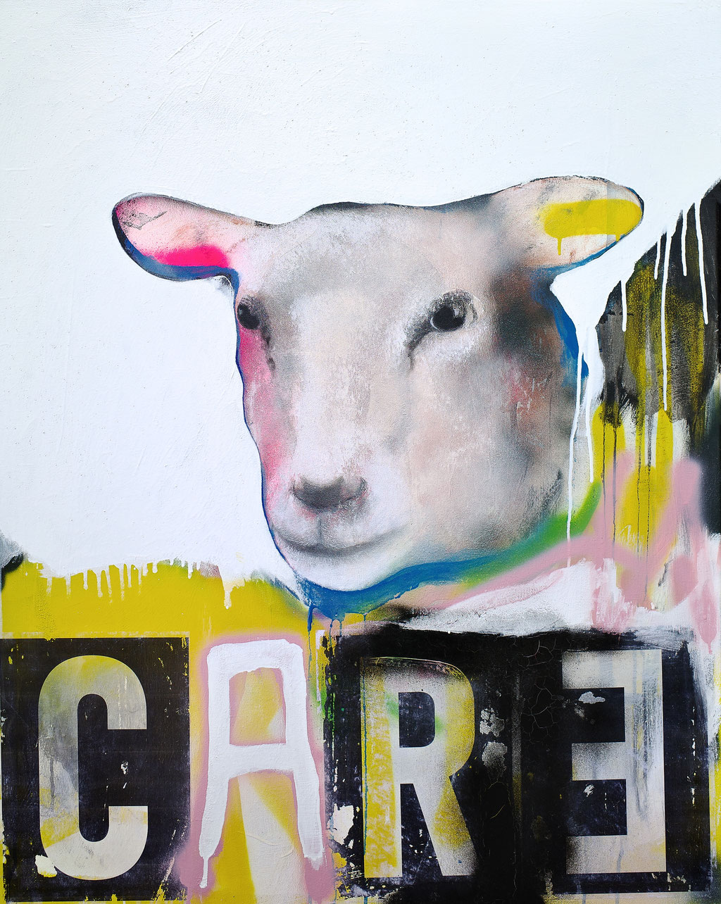 "The good sheep" - Acryl, Lack, Leinwand - 100cm x 80cm - 2022