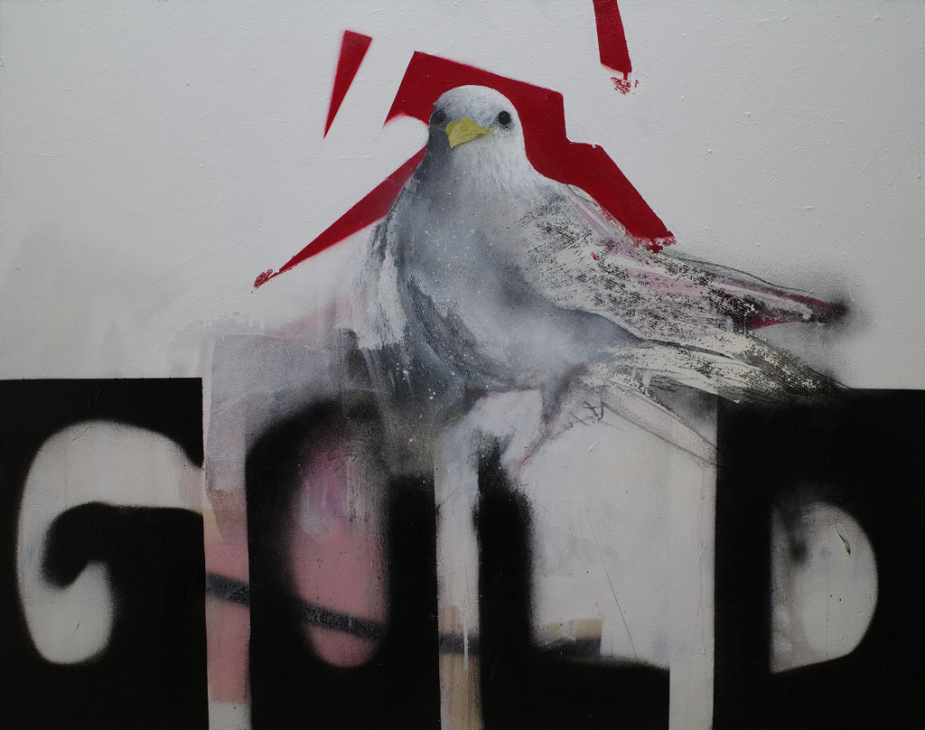 "Gold (Glück)" - Acryl, Lack, Leinwand - 80cm x 100cm - 2022