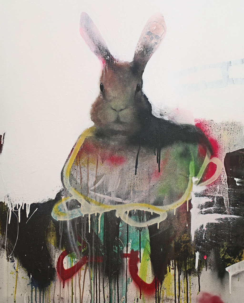 "Streetbunny" - Acryl, Lack, Leinwand - 100cm x 80cm - 2022