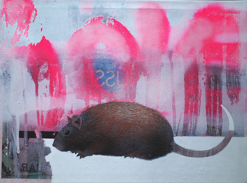 "Citybaby" - Acryl, Lack, Leinwand - 30cm x 40cm - 2024