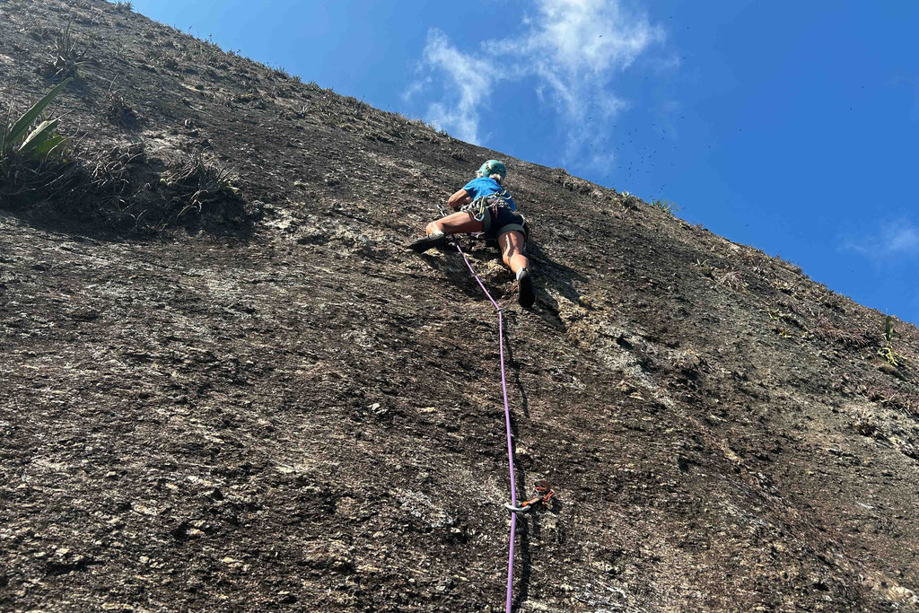 In der dritten Seillänge der Route Luiz Arnaud