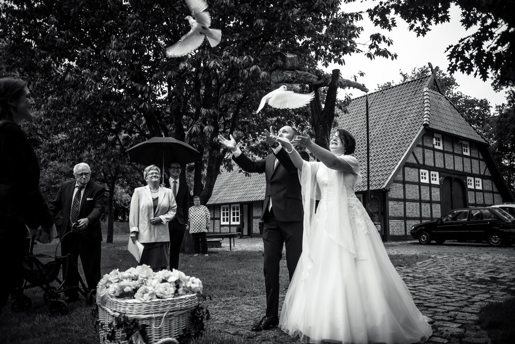 Hochzeit, Hochzeitsfotos im Heimatverein in Oyten
