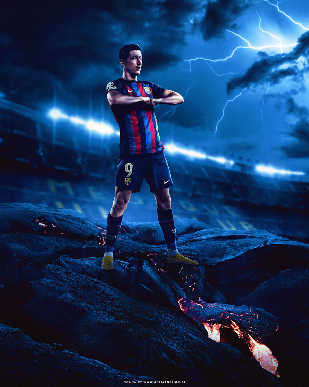 Robert Lewandowski - FC Barcelone - Après retouche photo