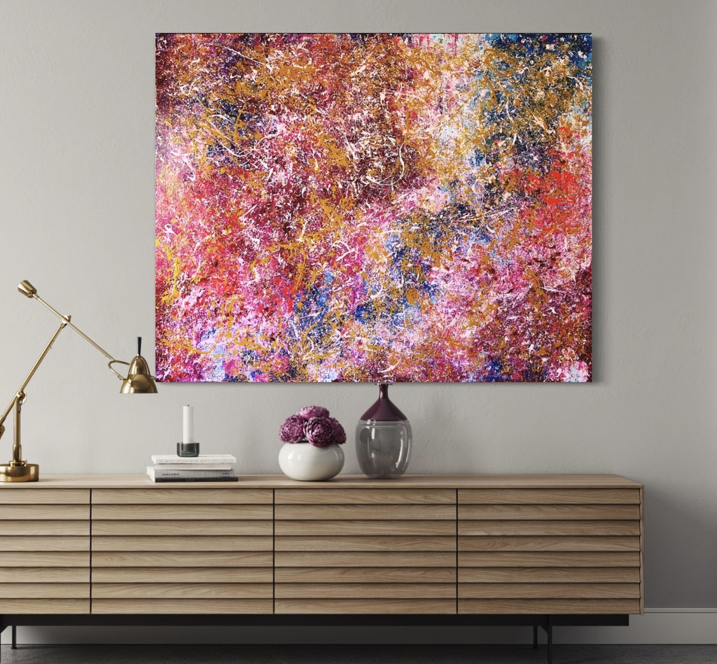 "Flower Leaves"" 59"x48" SOLD nach Heidelberg