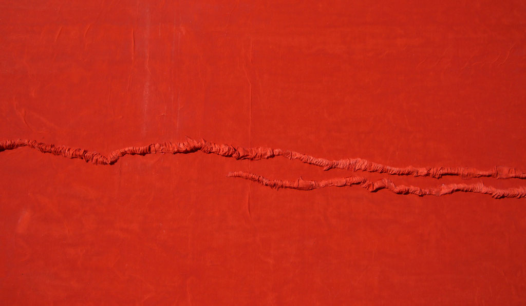 Endlos, Japanpapier auf Holz, Pigmente, 80 x 120 cm, 2007