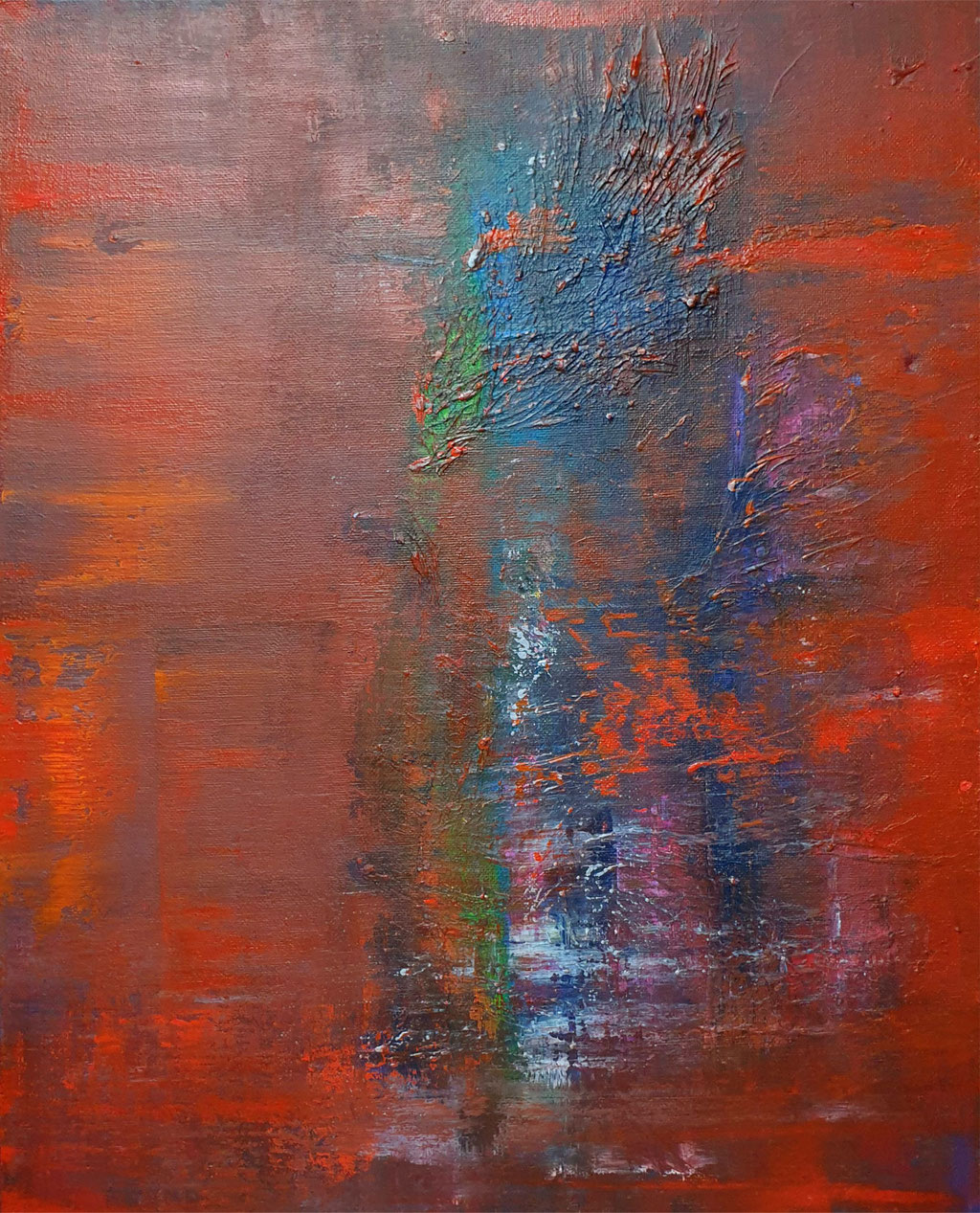 2019/9, Abstrakt, Acryl, Leinwand, 40x50 cm