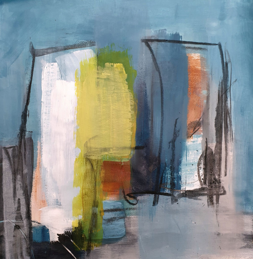 2020/20, Flächen, Formen, Papier, 30x30 cm