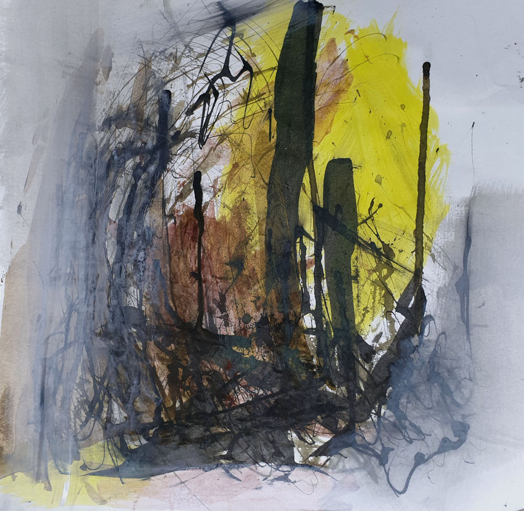 2020/8, Flächen, Formen, Papier, 30x30 cm 