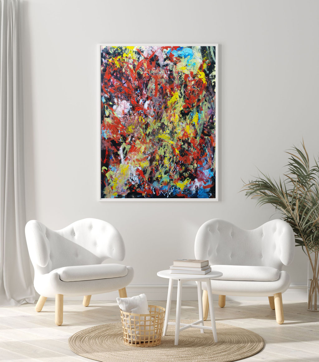 Abstraktes Interieur-Design, Studie