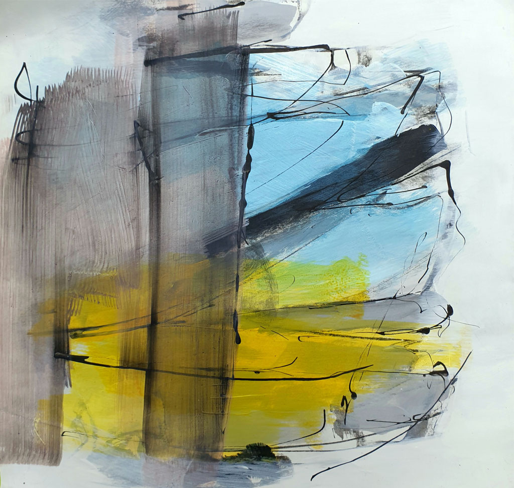 2020/13, Flächen, Formen, Papier, 30x30 cm