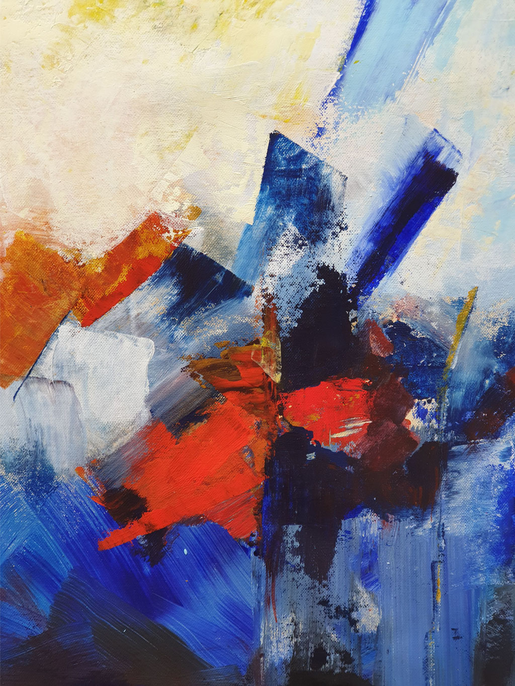 2019/11, Abstrakt, Acryl, Leinwand, 40x50 cm