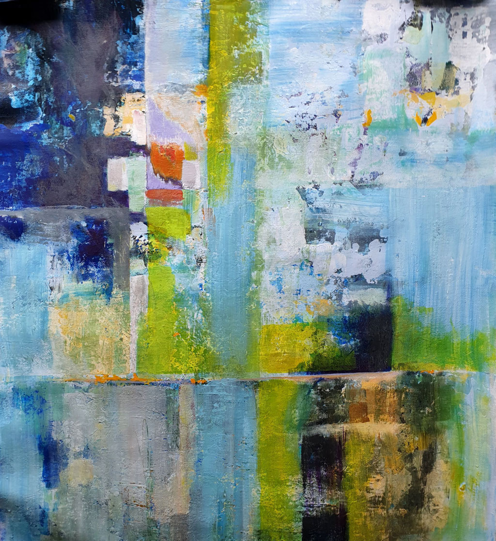 2019/12, Abstrakt, Acryl, Leinwand, 50x60 cm
