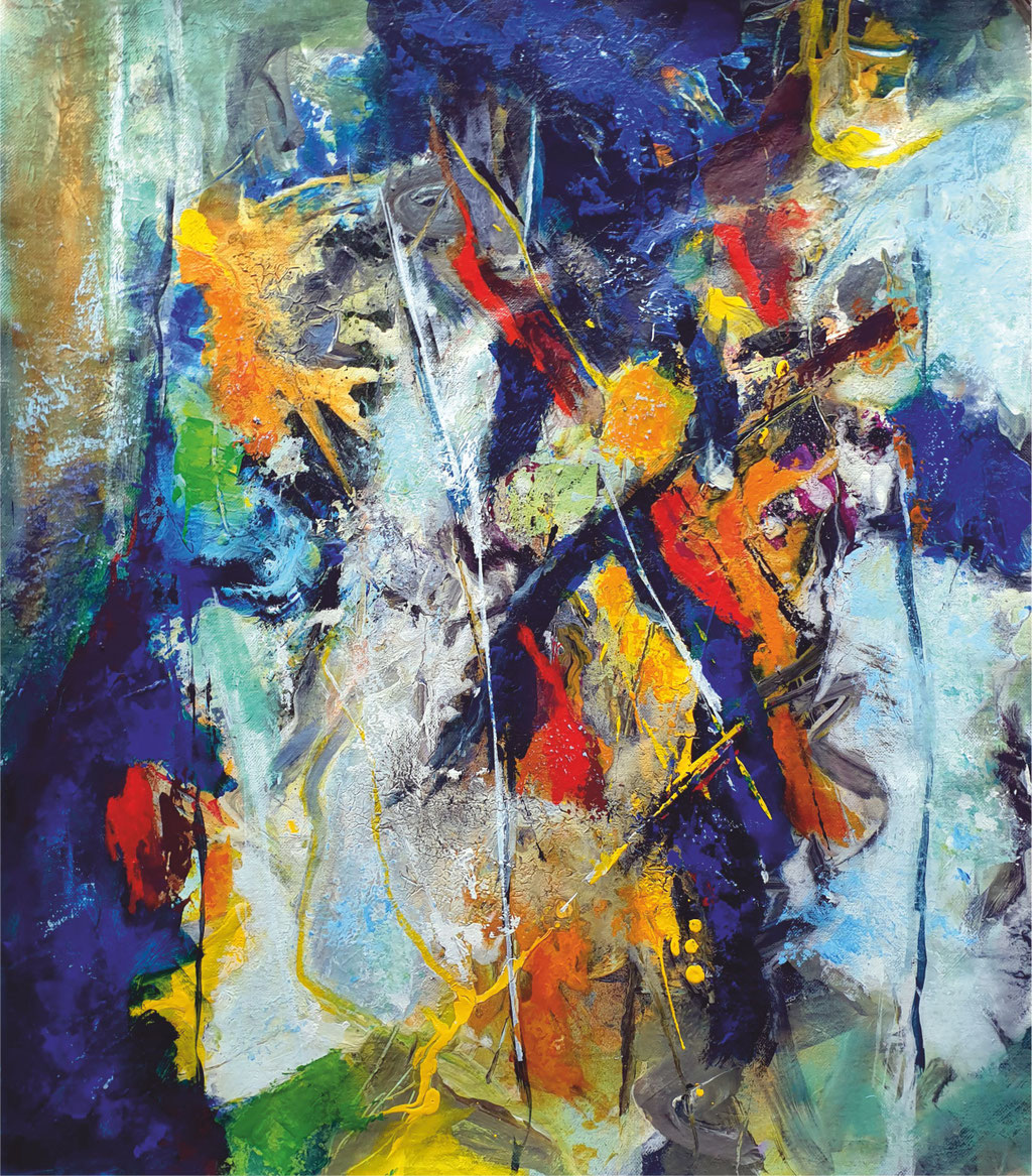 2020/8, Abstrakt, Arcyl, Leinwand, 50x58 cm