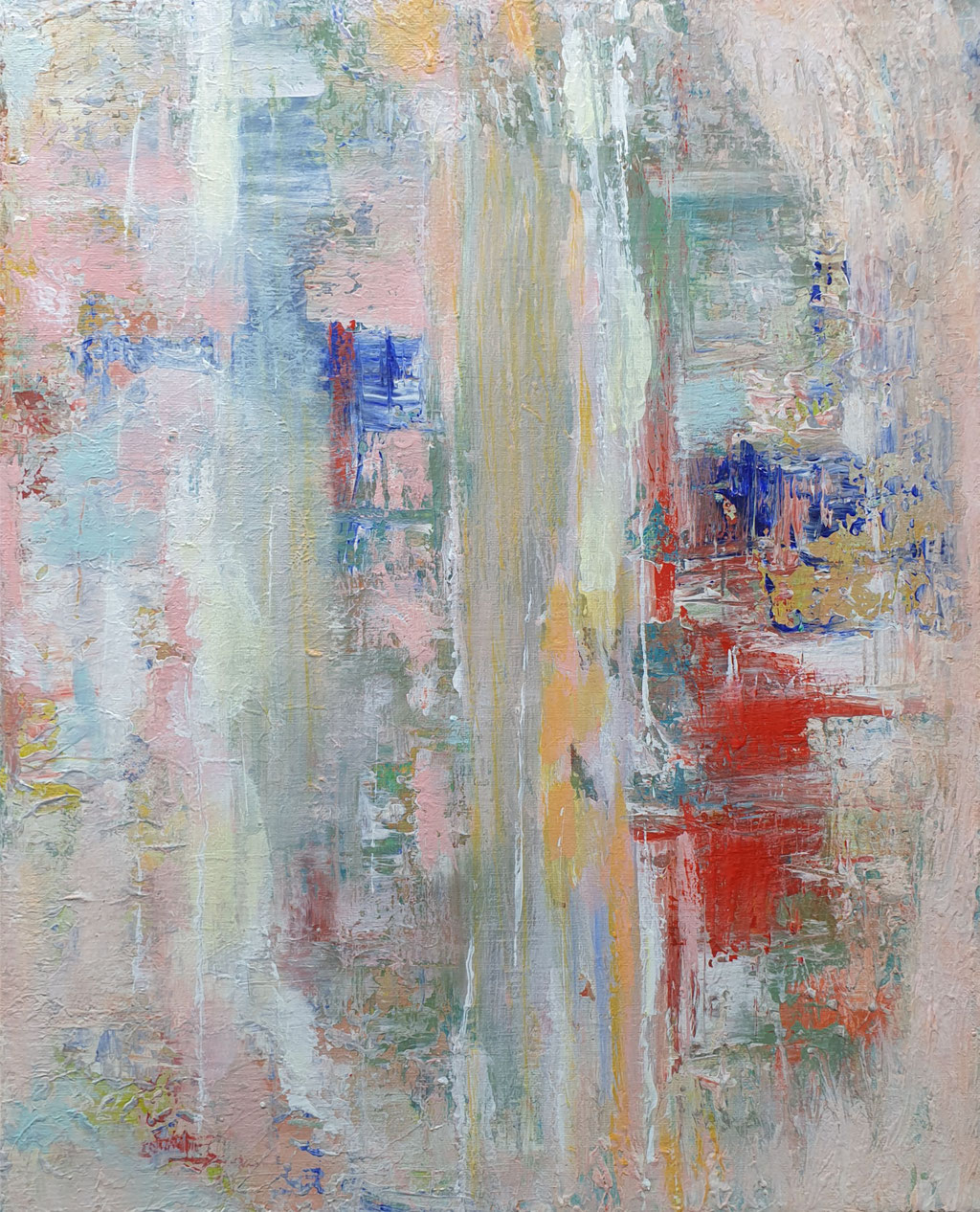 2019/7, Abstrakt, Acryl, Leinwand, 40x50 cm