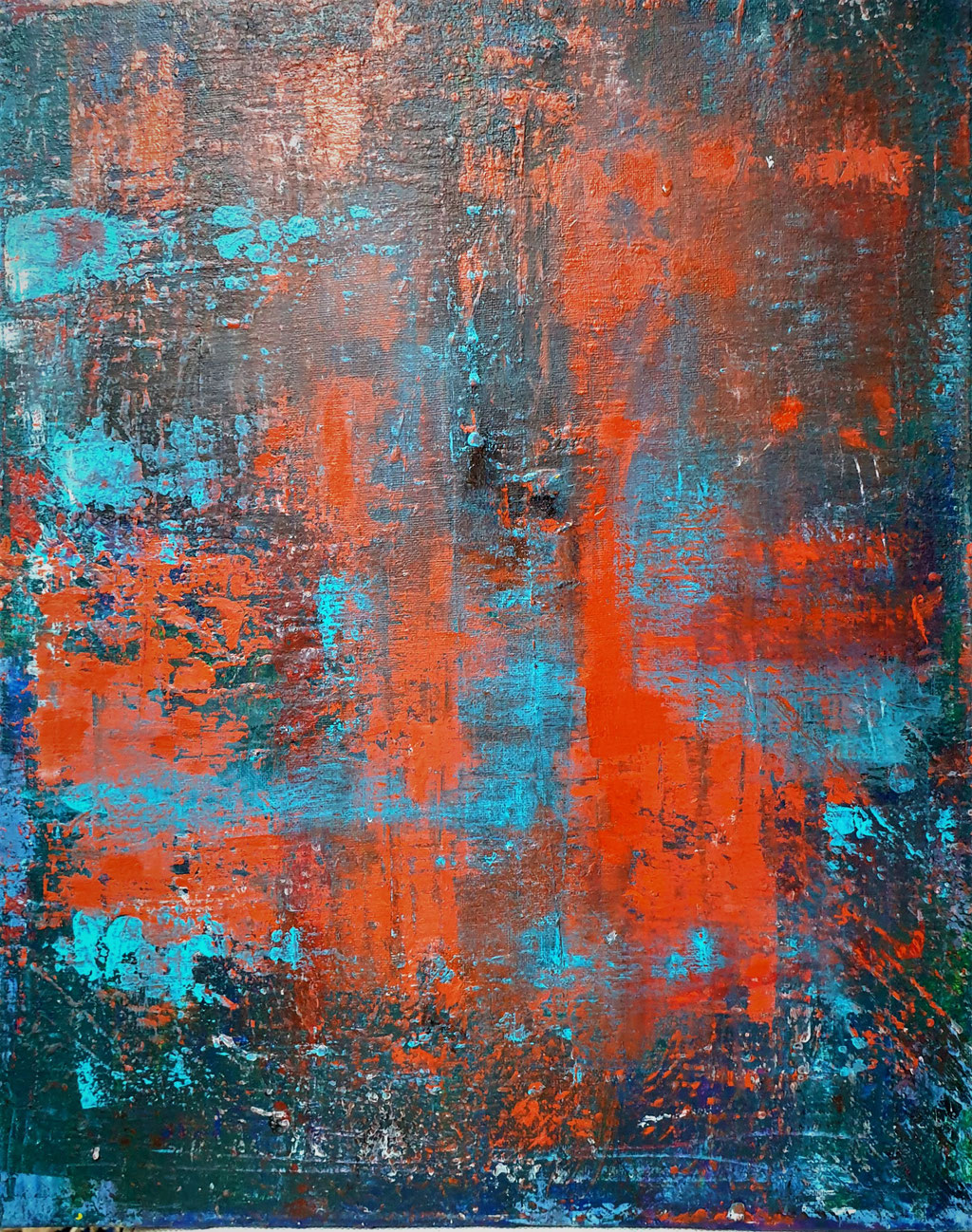 2019/6, Abstrakt, Acryl, Leinwand, 40x50 cm