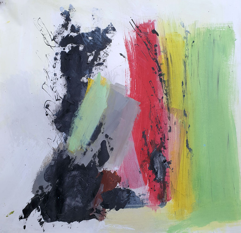 2020/3, Flächen, Formen, Papier, 30x30 cm 