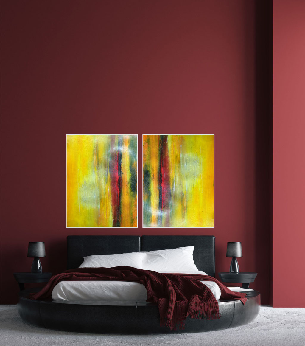 Abstraktes Interieur-Design zu 2020/6, Farbräume