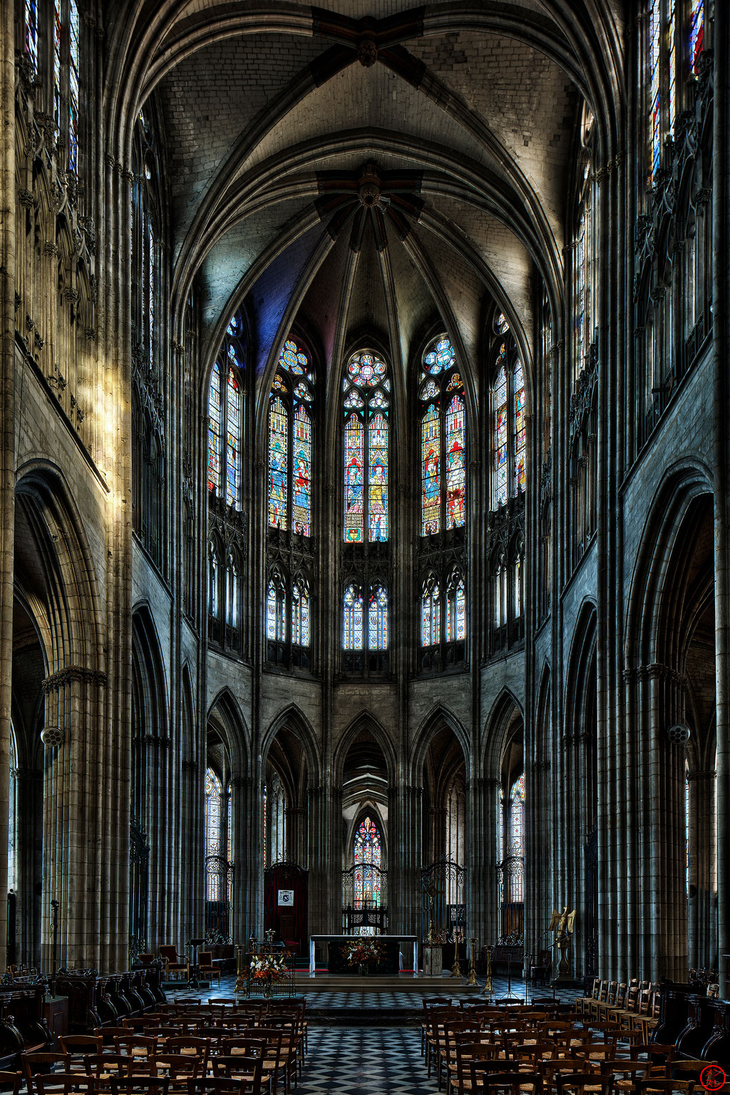 Cathédrale Notre-Dame d'Évreux, Eure, France. Octobre 2017