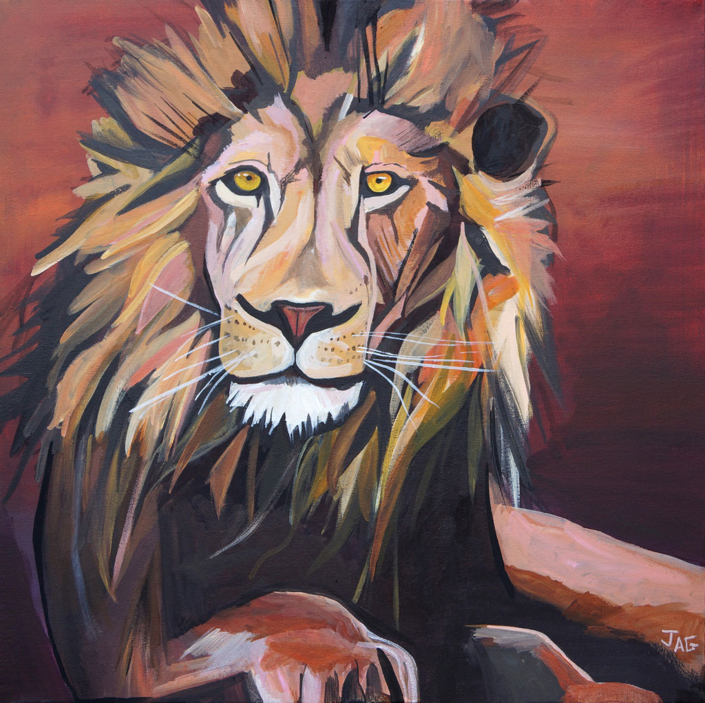 'Levi' acrylic on canvas, 2020, 61 x 61cm - SOLD