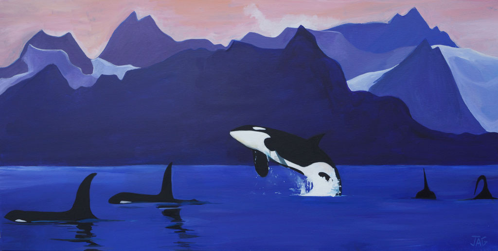 'The Pod' acrylic on canvas, 2020, 100 x 50cm - SOLD