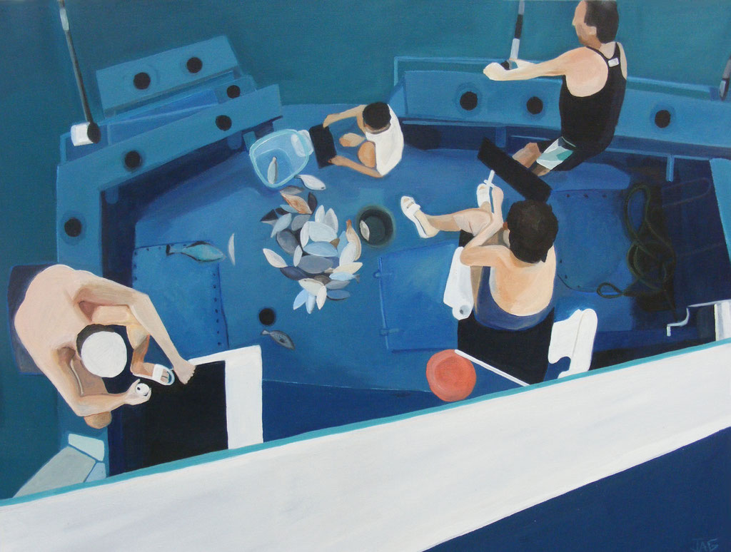'Gone Fishing' acrylic on canvas, 2012 - SOLD