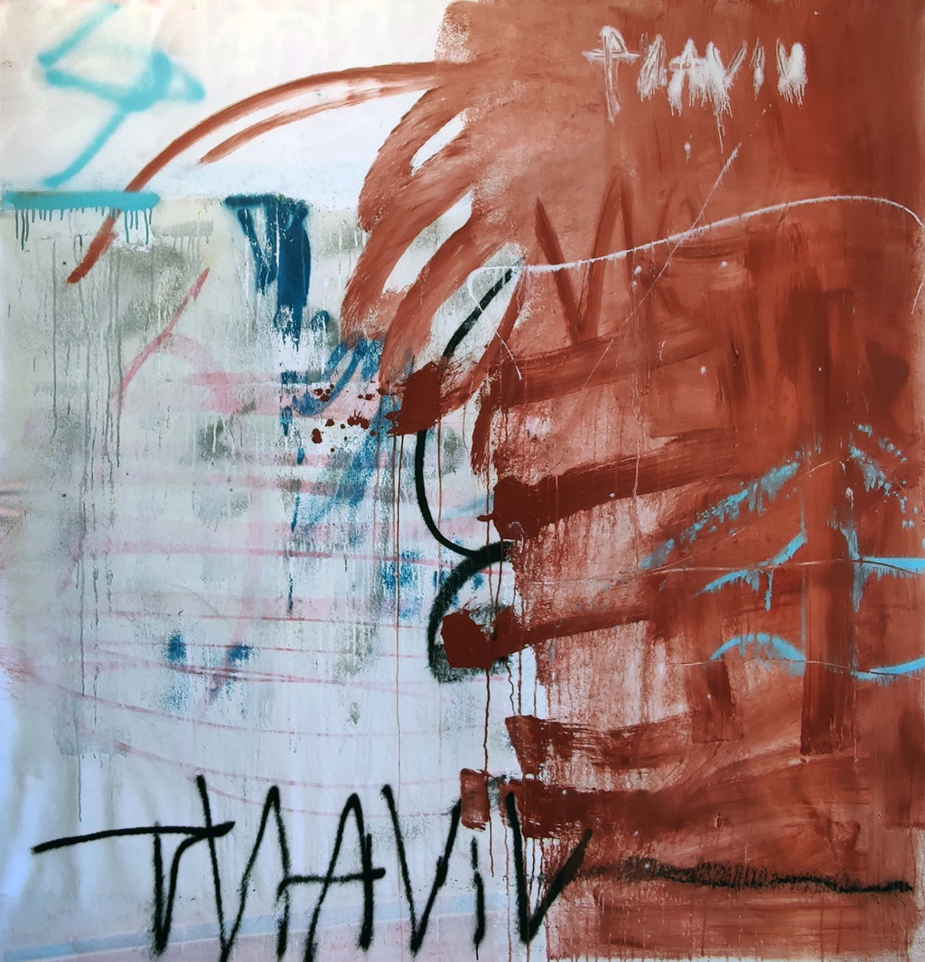 Sébastien Cheramy "Pompei" 130X120cm, technique mixte sur toile -2023            5500€